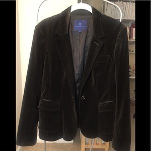 Martin + OSA Dark Olive Green Velvet Blazer Size 8